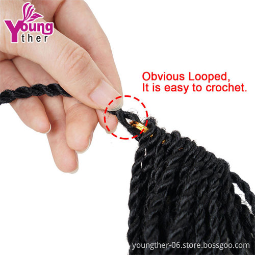 Wholesale Price Senegalese Twist Braid  24 inch Synthetic Senegalese Twist Crochet Box Braid Hair Extension